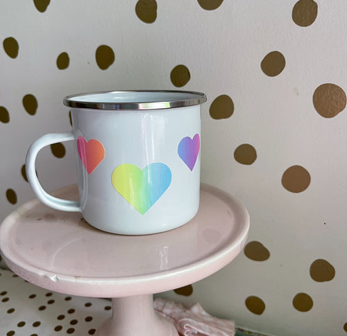 Rainbow Hearts Mug