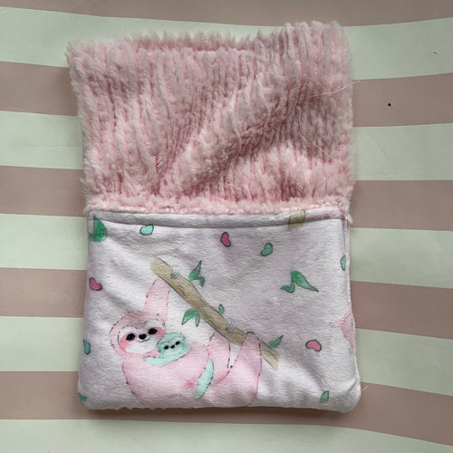 10 inch Pink Sloth Sleeping Bag