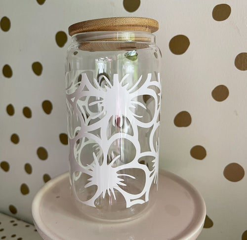 White Flower Glass