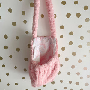 8-10 inch Doll or Plushie Pouch Pink Rainbow