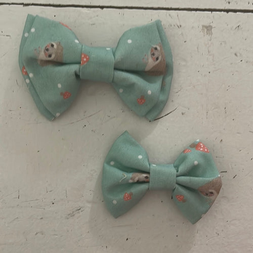 Mint Hedgehog Bow set