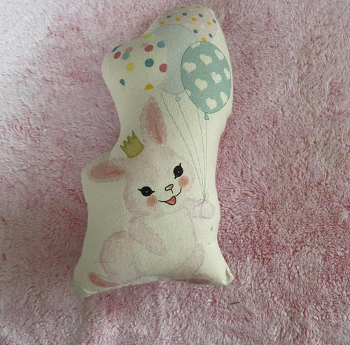 Bunny and balloon pillow