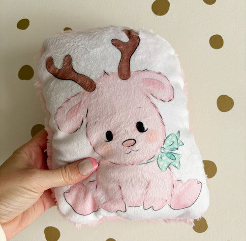 Baby Pink Reindeer Mini Pillow