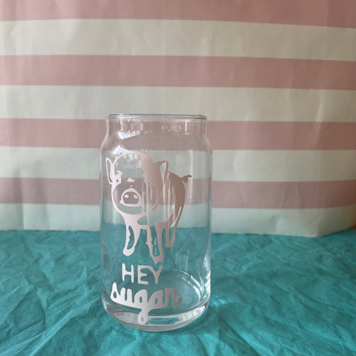 Hey Sugar Pink Glass