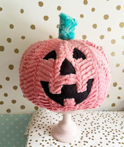 Coral pumpkin plushie