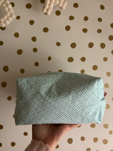 Large Mint Dot Make-up Bag