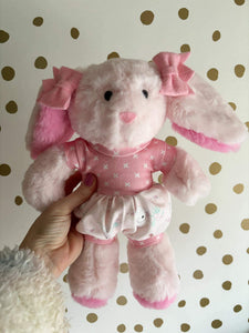 Little pink seal bunny plushie