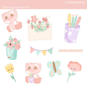 Floral Pig Planner Pack