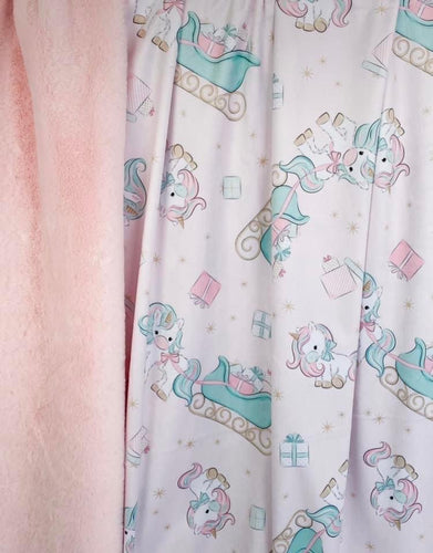 Christmas Unicorns Houses Snuggle Blanket