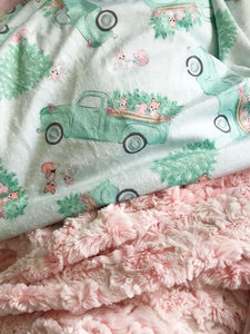 Christmas Truck Snuggle Blanket